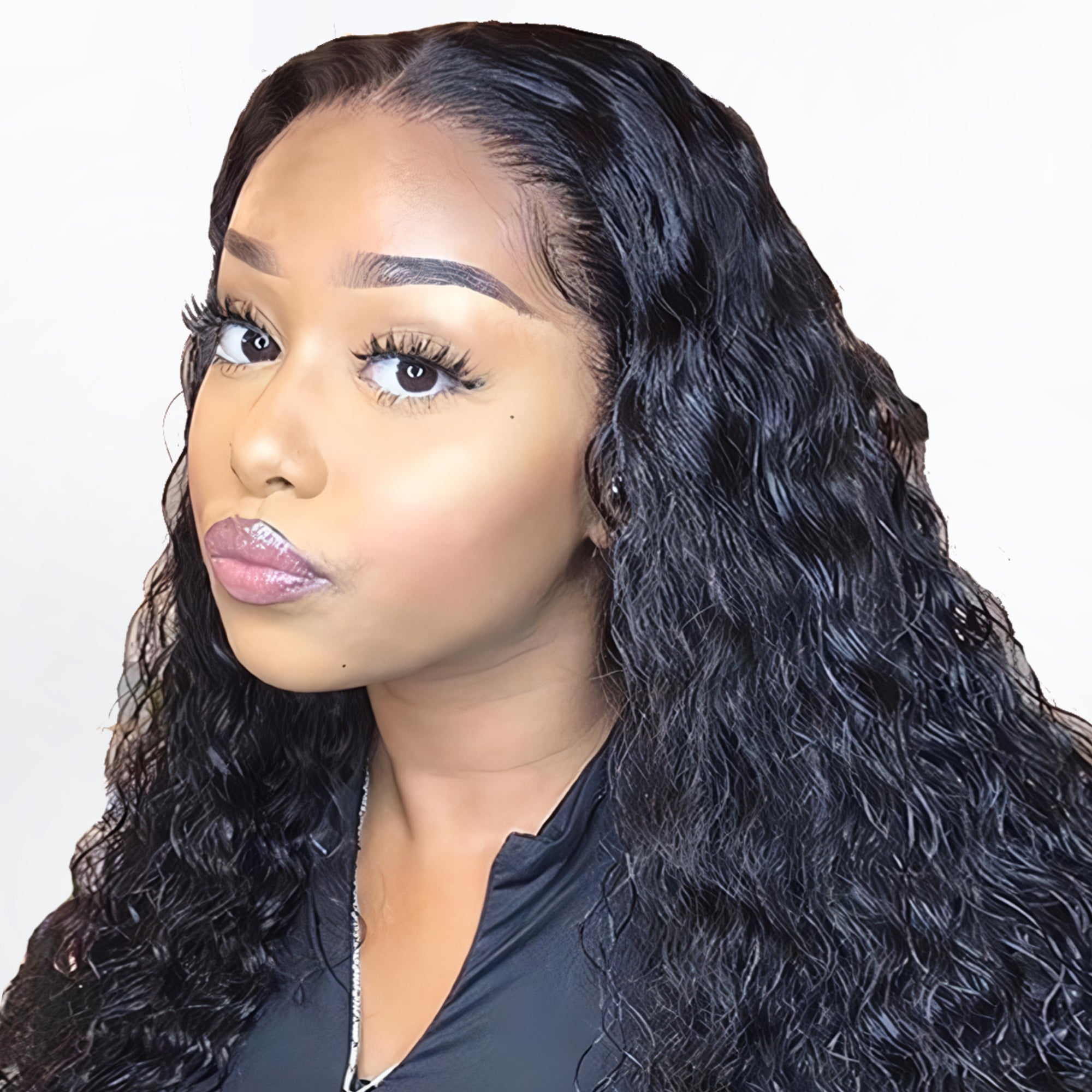 Curly Water Wave Lace Front Wig