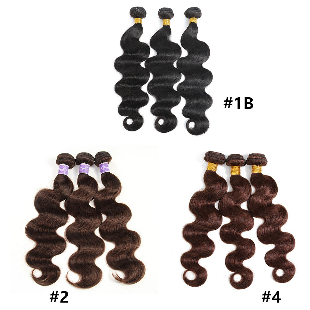 Brazilian Body Wave #2/#4 Brown Hair Extension Bundles