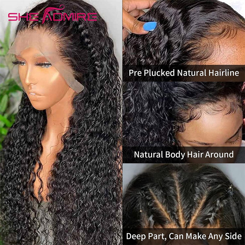 Curly Water Wave Lace Front Wig