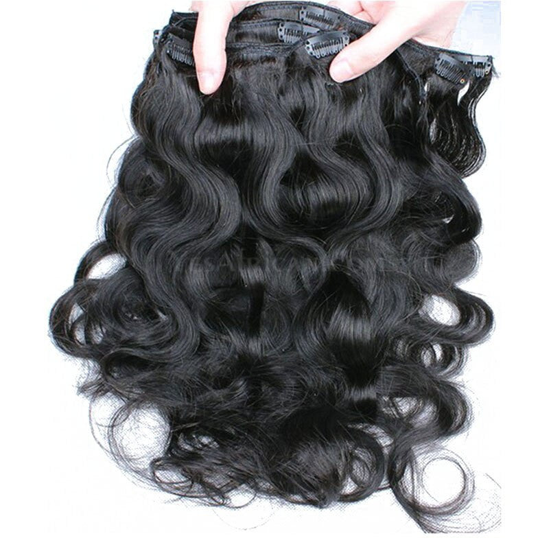 Body Wave Clip In Human Hair Extensions