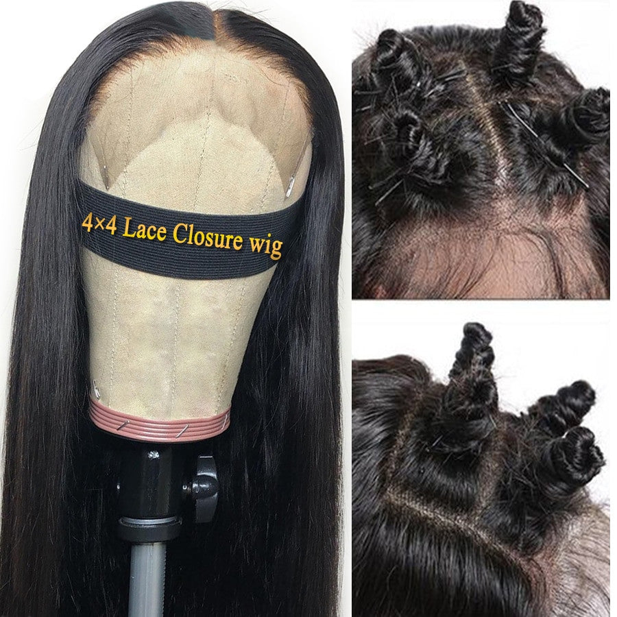 Brazilian Straight Human Hair Lace Closure Wig