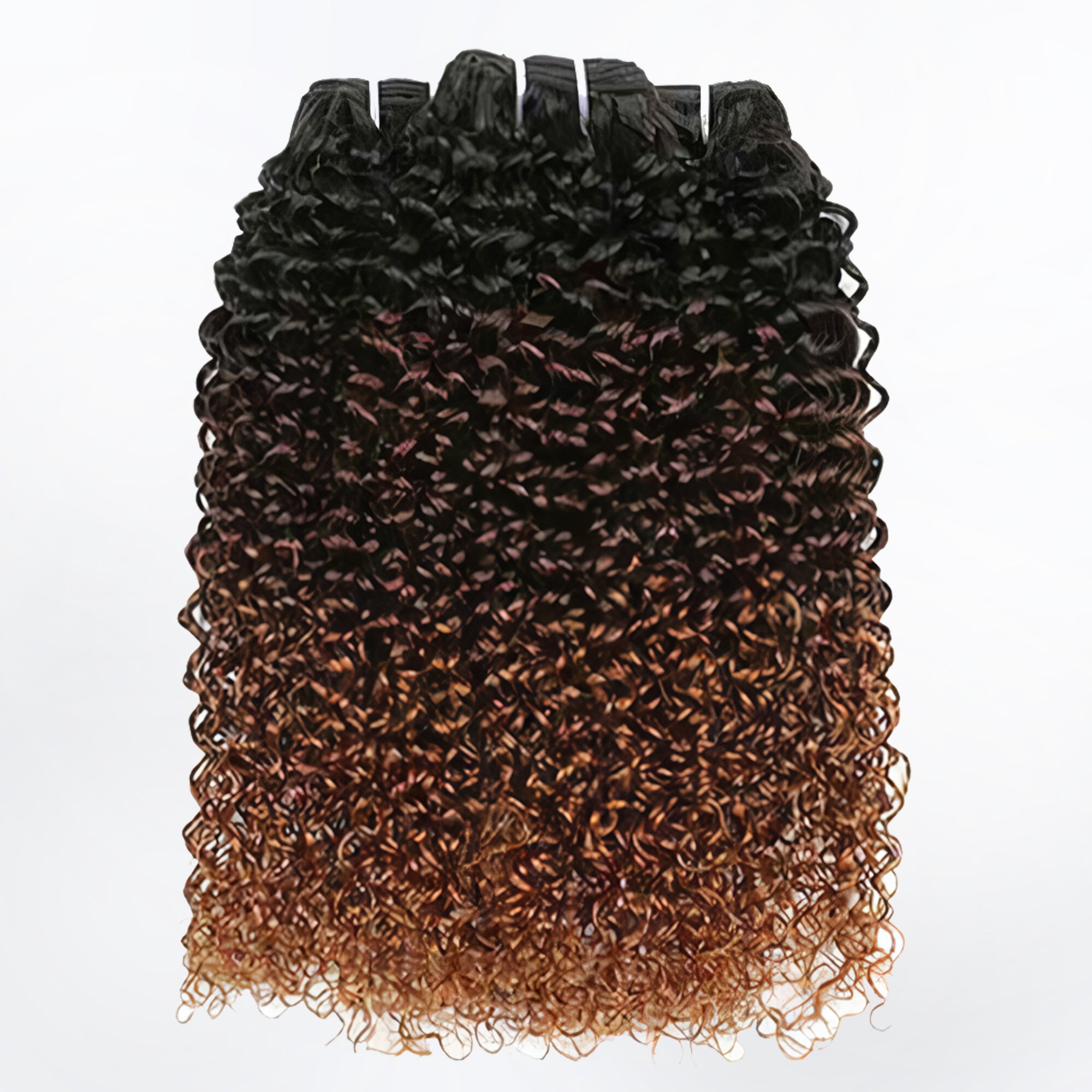 Curly Brazilian Human Hair Ombre Extension Bundles