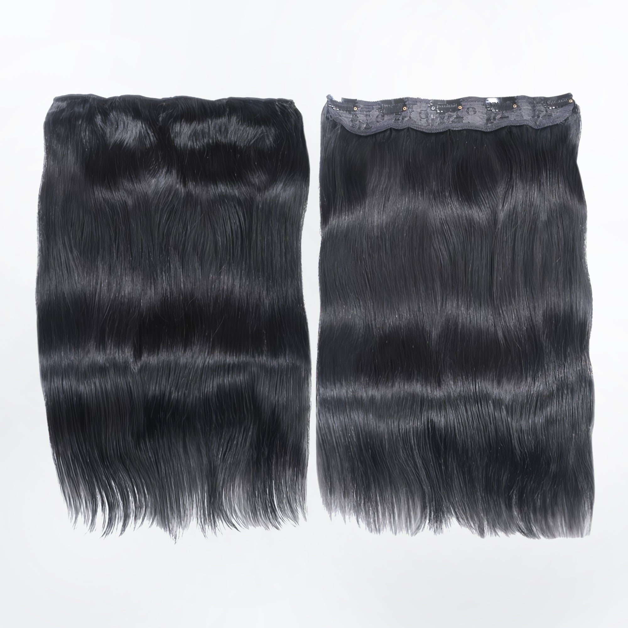 Clip In One Piece Human Hair Extensions Straight Brazilian