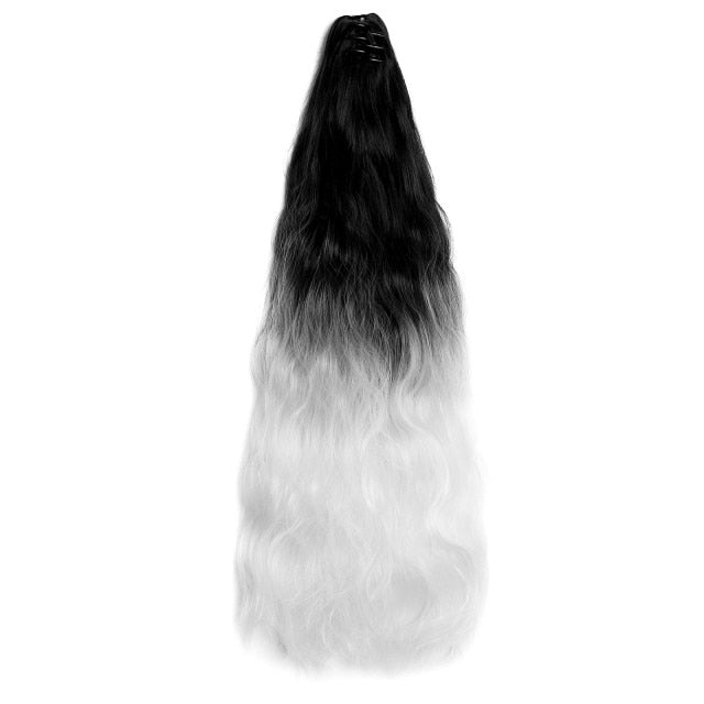 Ombre Color Claw Clip-In Synthetic Ponytail
