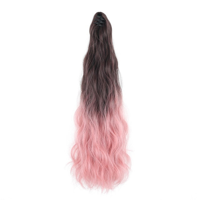 Ombre Color Claw Clip-In Synthetic Ponytail