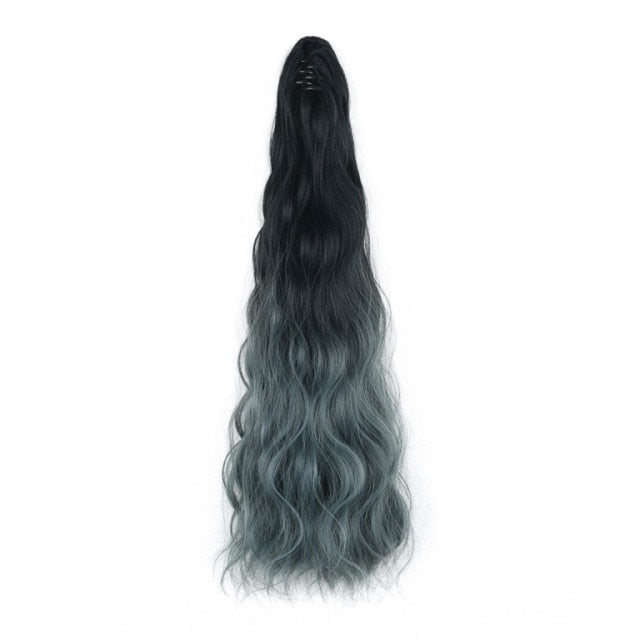 Ombre Color Claw Clip-In Synthetic Ponytail