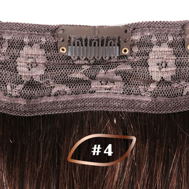 Clip In One Piece Human Hair Extensions Straight Brazilian