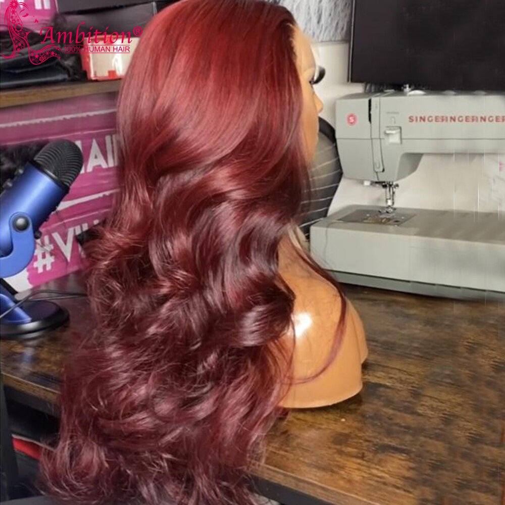 Burgundy Body Wave Lace Front Wig