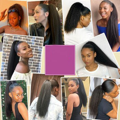 Drawstring Brazilian Remy Wrap Around Ponytail